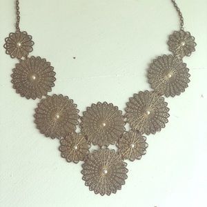 Gold statement necklace